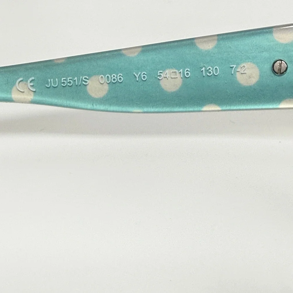 Juicy Couture JU 551/S 0086 Tortoise Teal Polka Dot Eyeglasses 54-16-130 21808‎